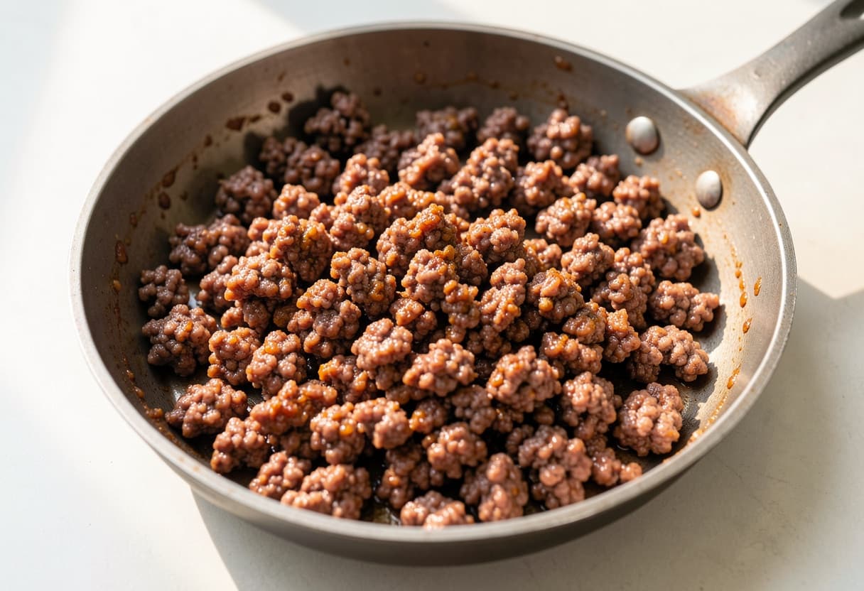 1/2 lb Ground Beef (80/20), Cooked