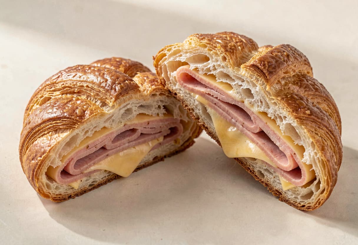 Croissant with Ham and Cheese
