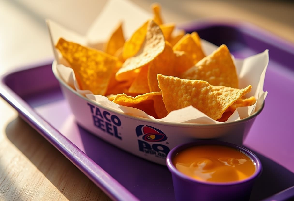 Taco Bell Chips and Nacho Cheese Sauce