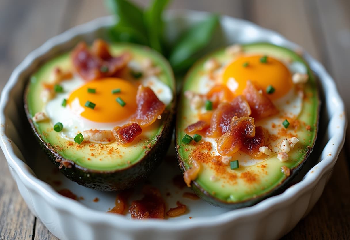 Keto Avocado Baked Eggs