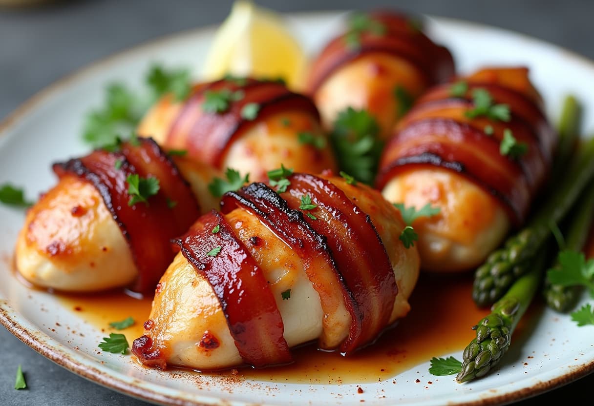 Keto Bacon Wrapped Chicken