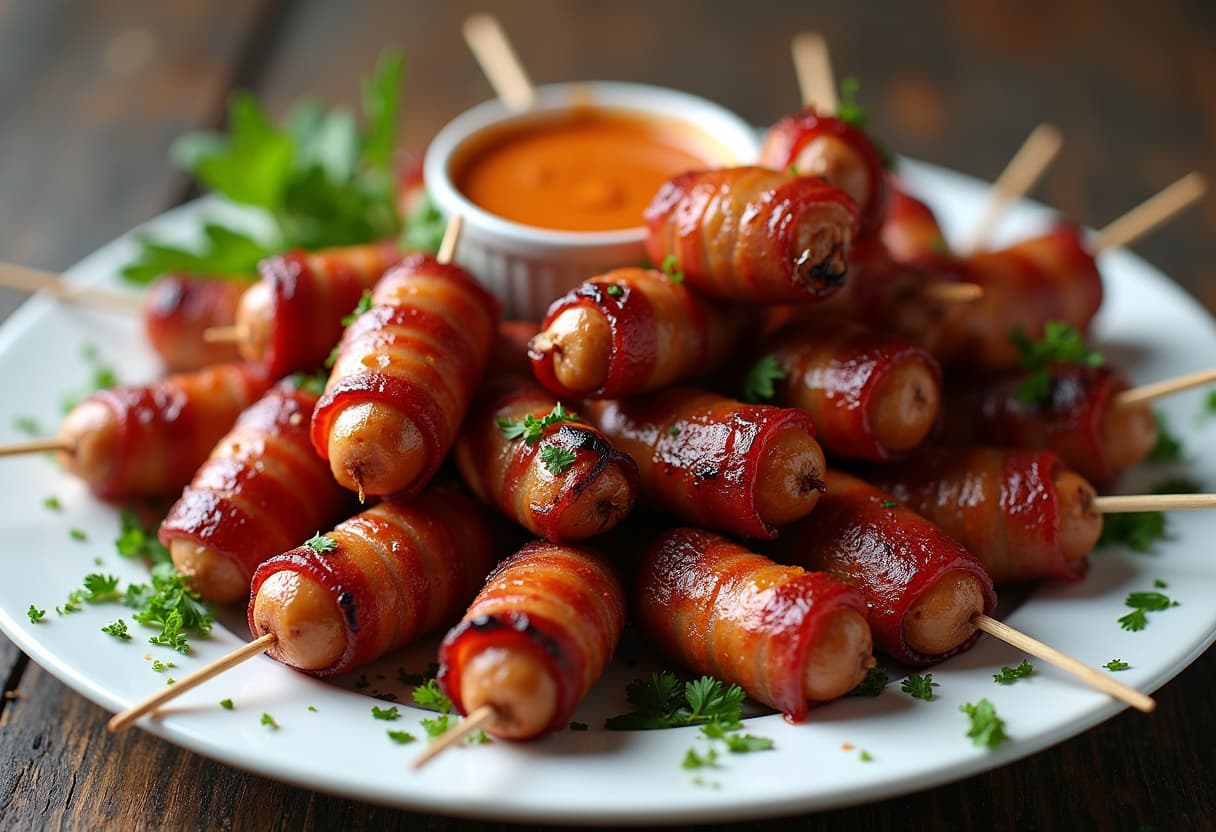 Keto Bacon Wrapped Smokies