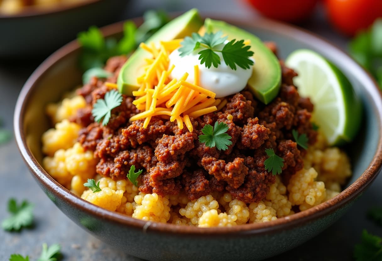 Keto Beef Burrito Bowl