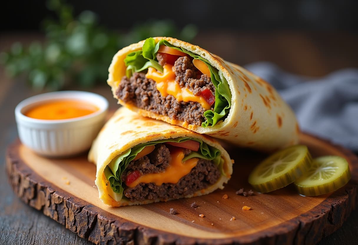 Keto Cheeseburger Wrap