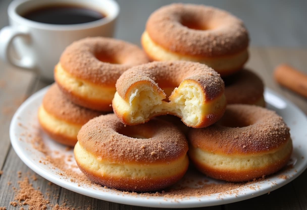 Keto Cinnamon Sugar Donuts