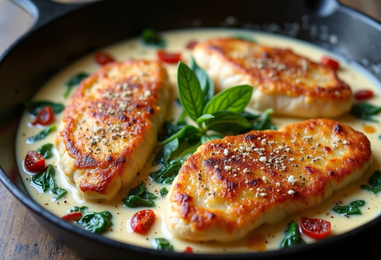 Keto Creamy Tuscan Chicken