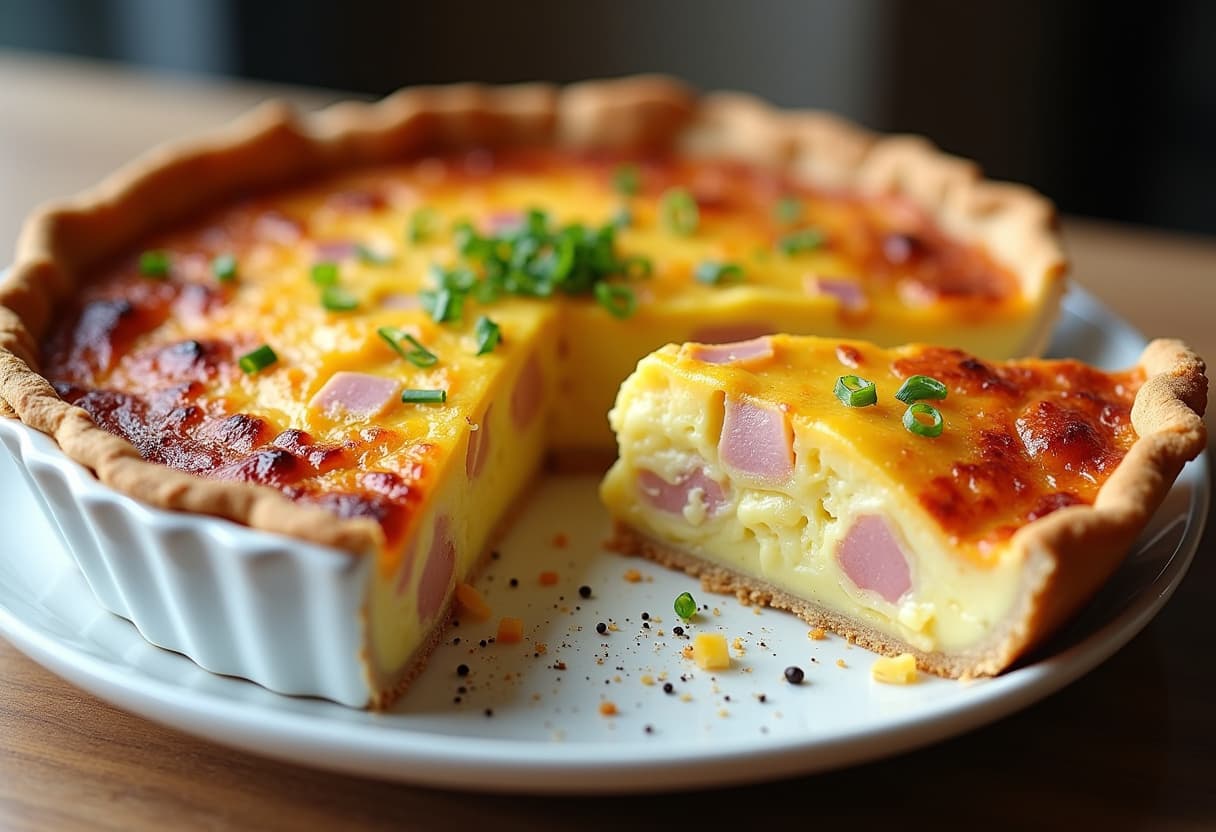 Keto Ham And Cheese Quiche
