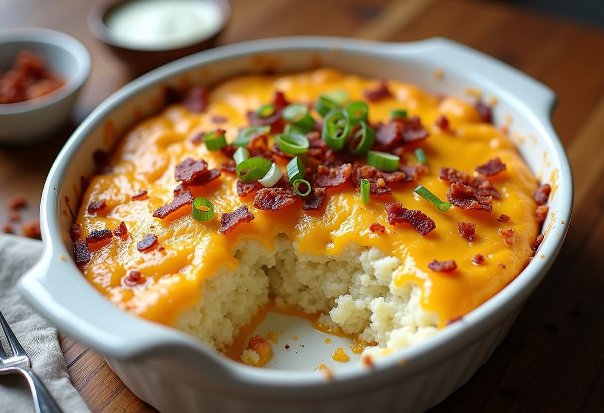 Keto Loaded Cauliflower Casserole