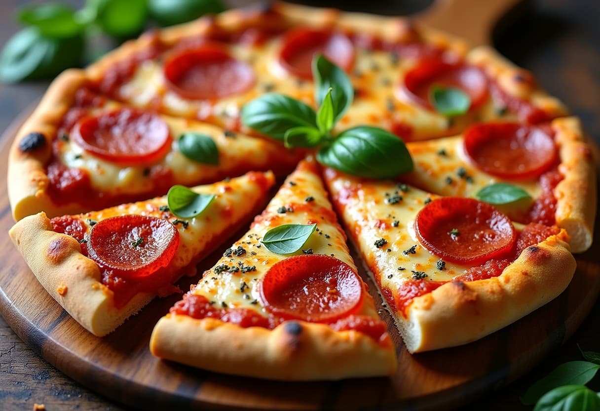 Keto Pepperoni Pizza