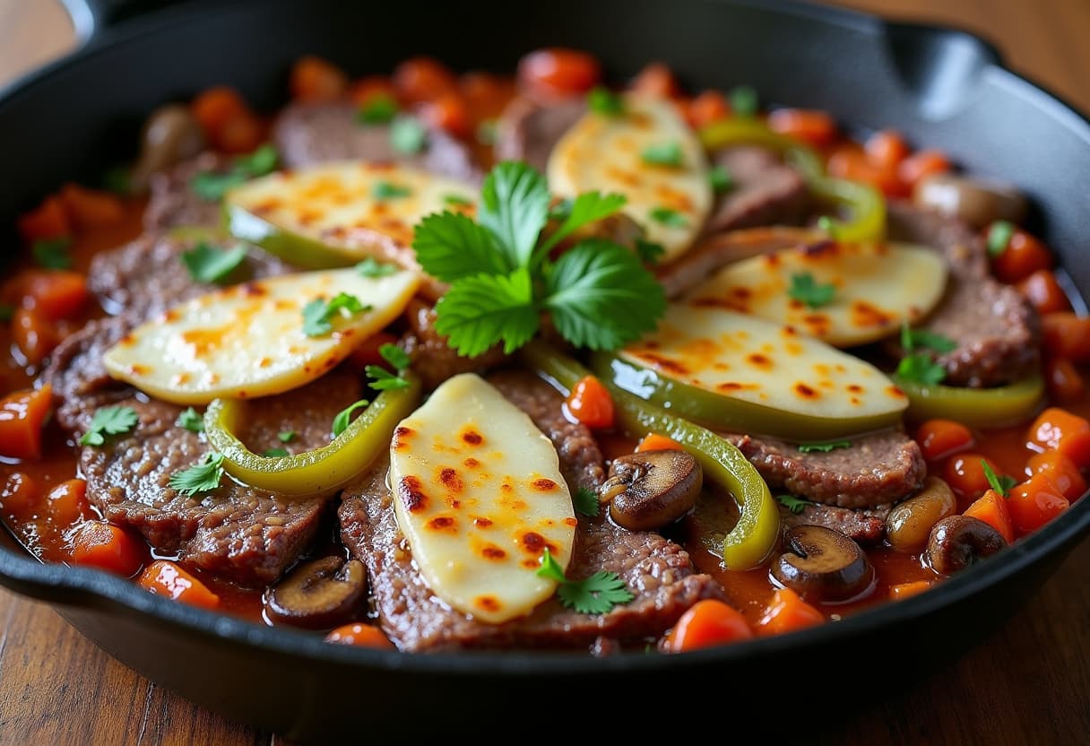 Keto Philly Cheesesteak Skillet