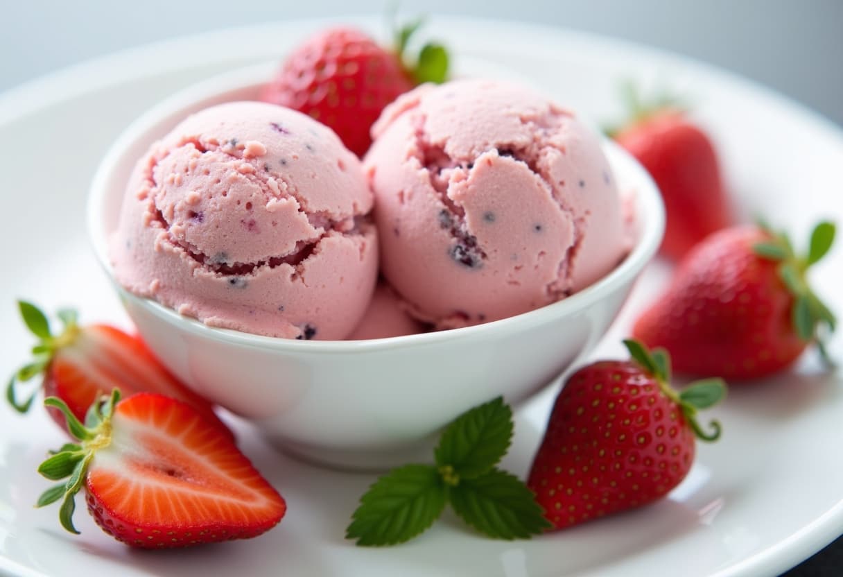 Keto Strawberry Ice Cream