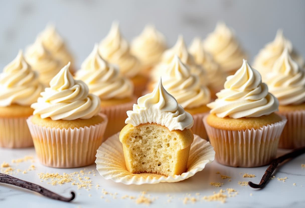 Keto Vanilla Cupcakes