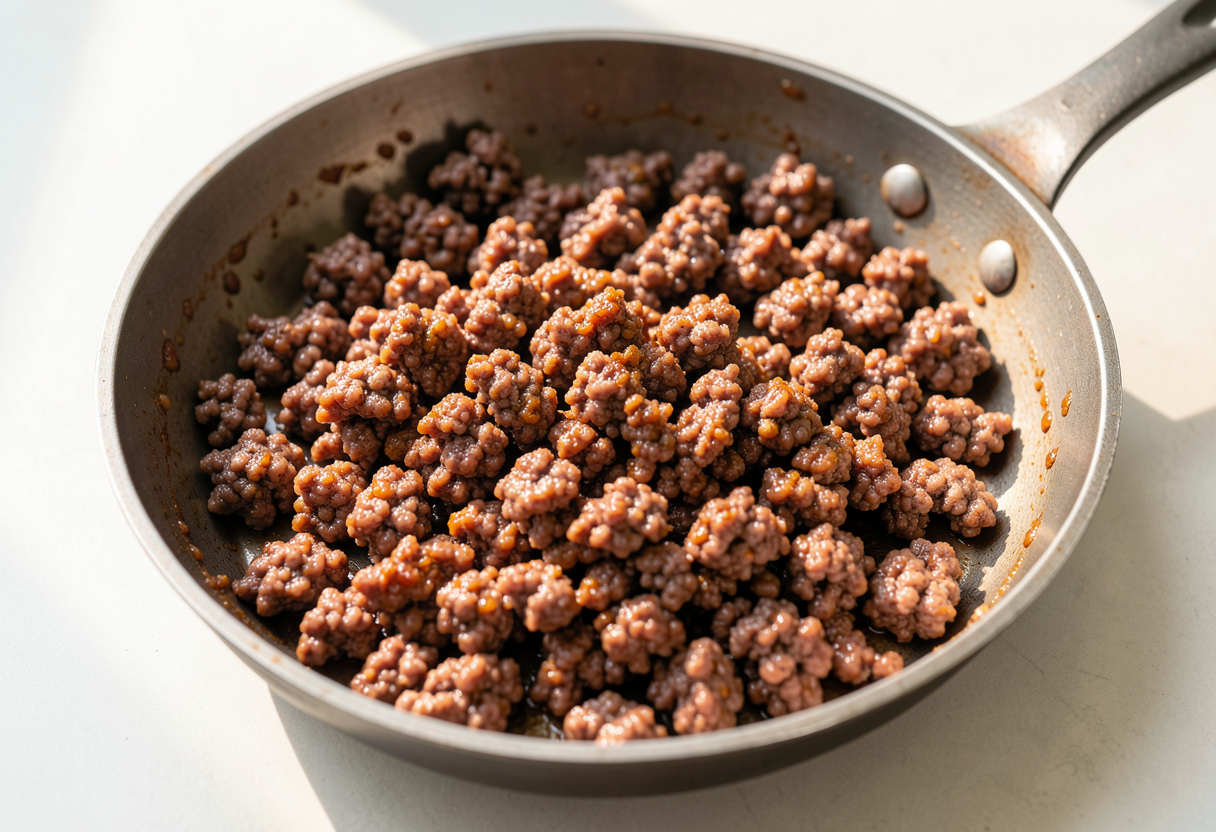 1/2 lb Ground Beef (80/20), Cooked