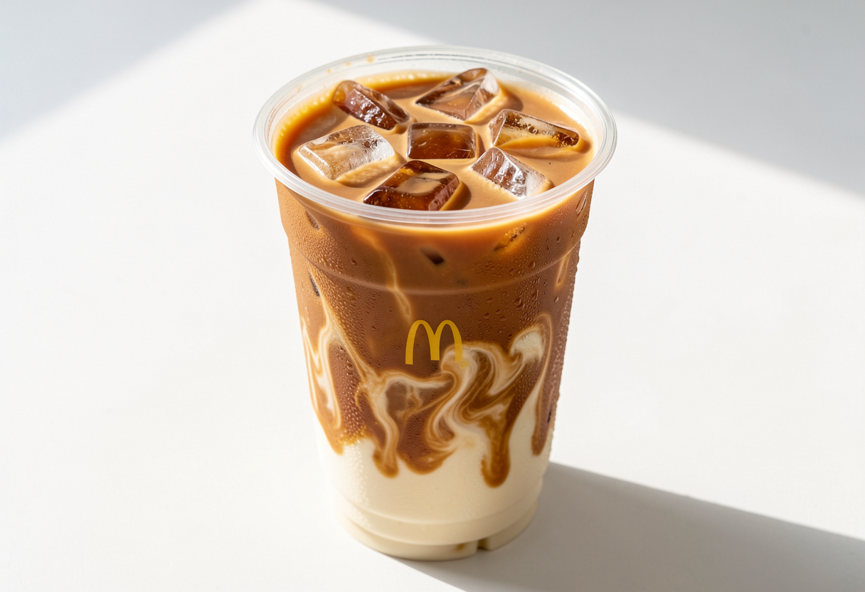 McDonald's Medium Iced Coffee (Cream, No Flavor Syrup)
