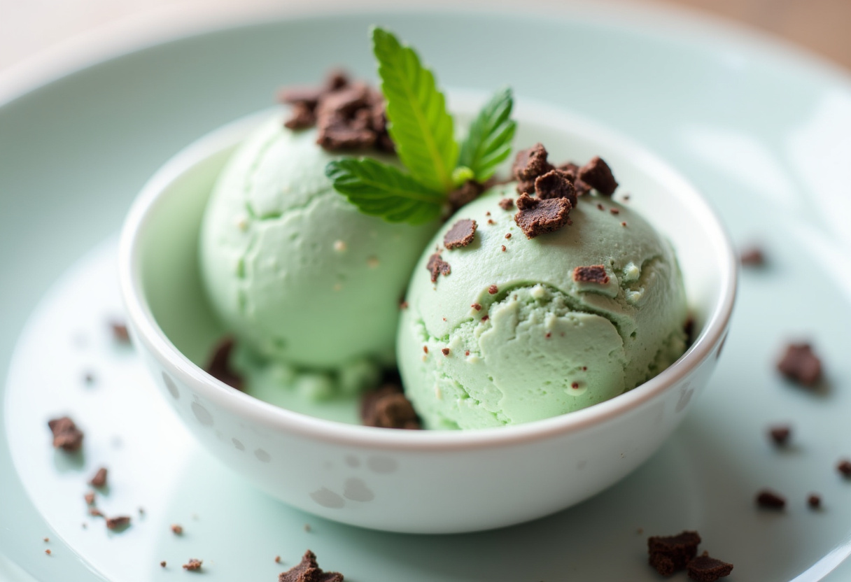 Keto Mint Chocolate Chip Ice Cream